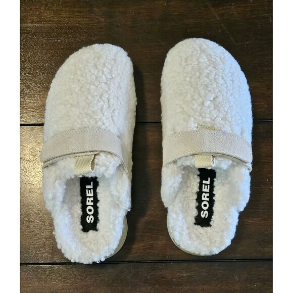 Women's SOREL VIIBE Clog Cozy Size 7 1/2 Mule Bleached Ceramic Brand New In Box - Picture 3 of 10